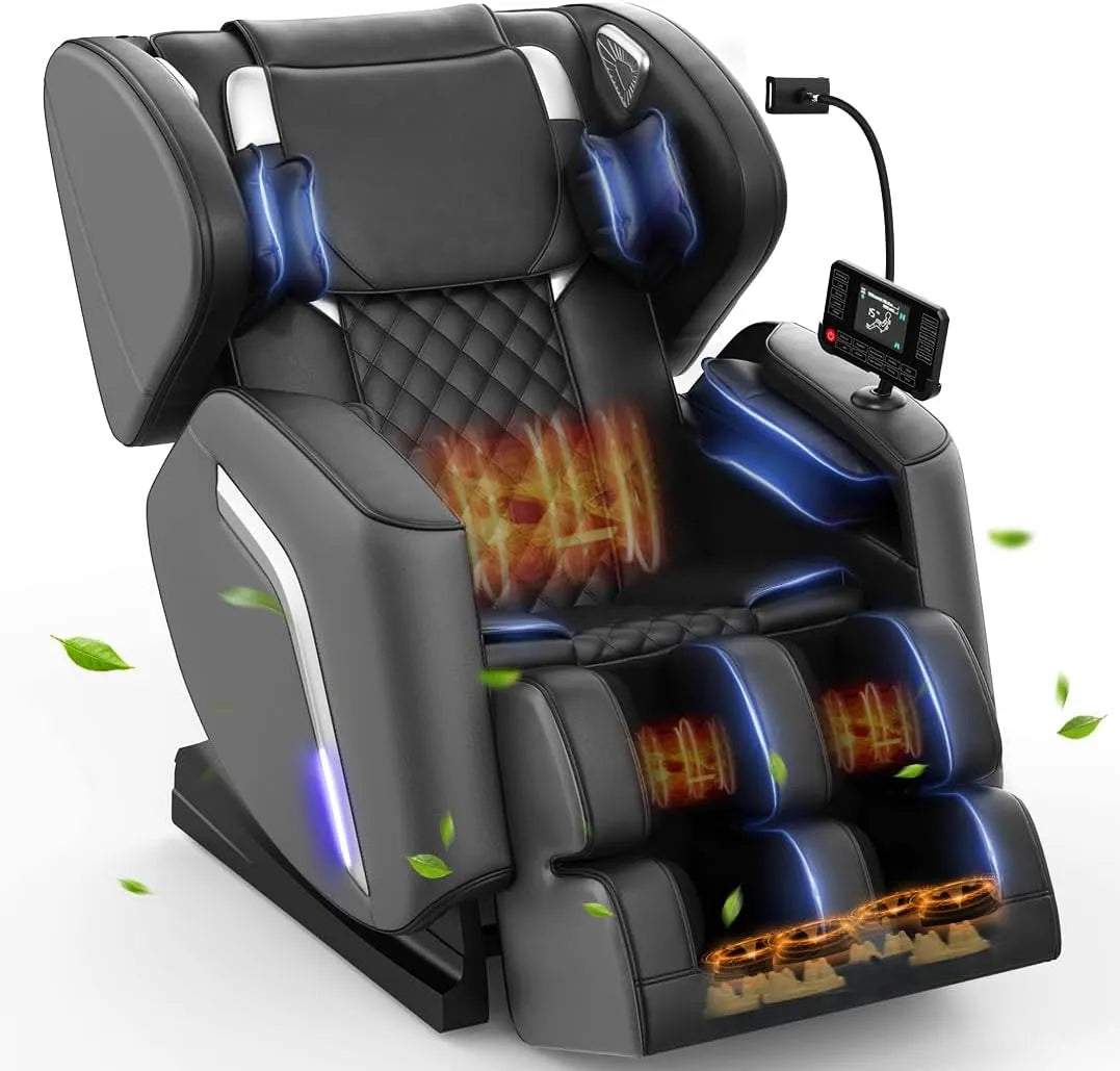 Poltrona relax con massaggio, Bluetooth, Controllo Tramite Smartphone, Poltrona Reclinabile con Massaggio Completo a 14 Rulli, 9 Airbag