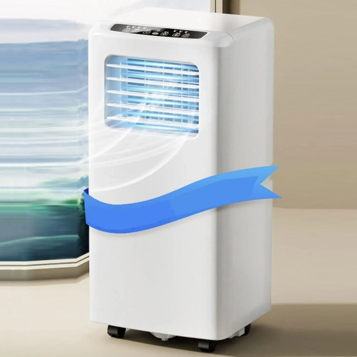 Condizionatore 24H, 2300 W, portatile, timer, oscillazione, Oscillazione 120° per Raffreddare Stanza e Ufficio