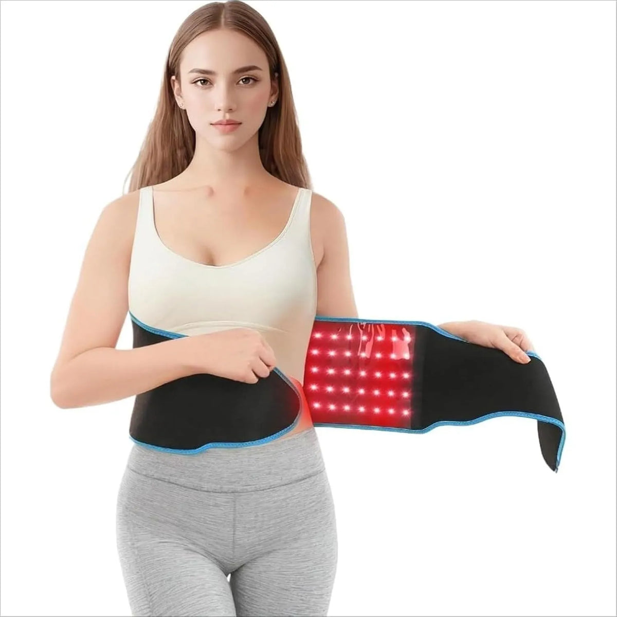 per bruciare i grassi, dotato di design regolabile per il contorno della vita e il corpo, Cintura per terapia a luce rossa e infrarossi, per aumentare