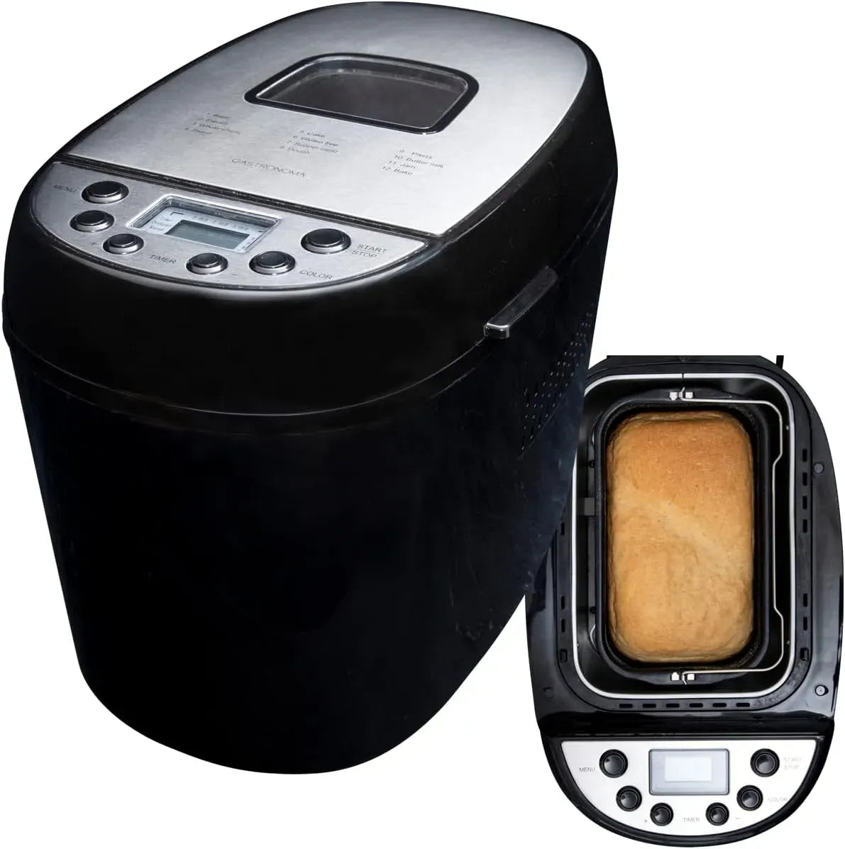 Macchina per il pane, 12 programmi, panificatrice, timer, timer di ritardo di 13 ore, Gastronoma 18260001, per pagnotta da 1350 grammi