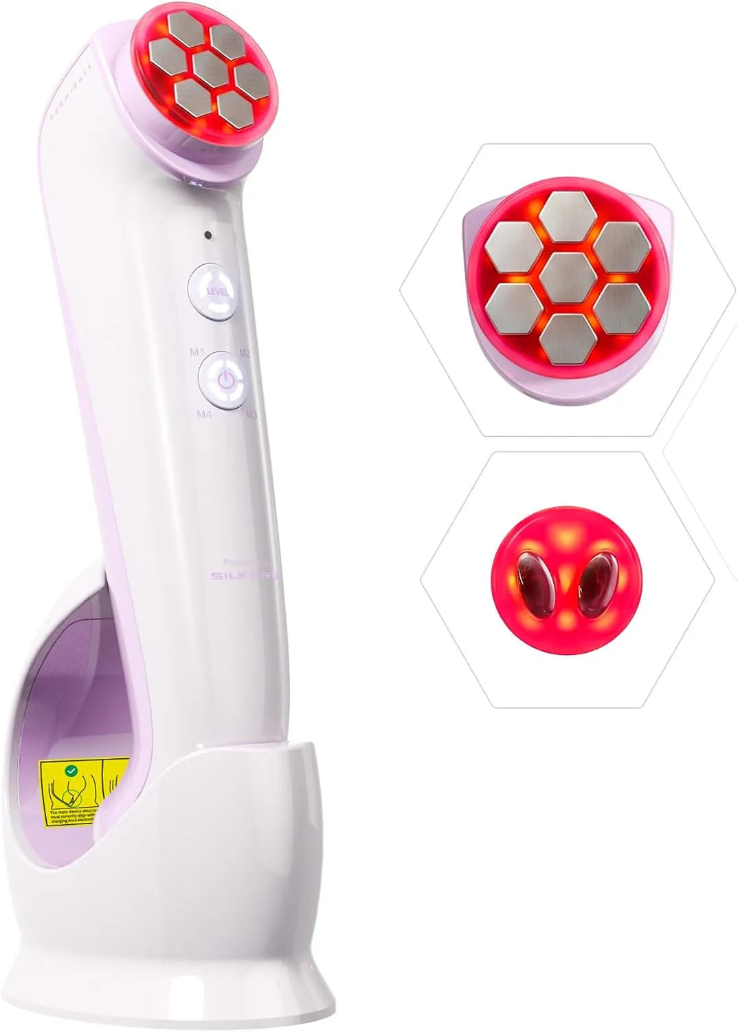 Dispositivo, per uso domestico, DermRays Dispositivo di bellezza multifunzionale M1,4 in 1 dispositivo facciale microcorrente per uso domestico