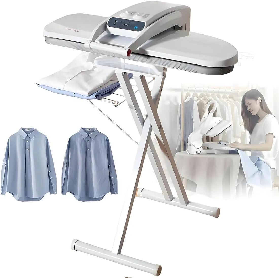 Pressa, ferro da stiro elettrico, 1800 W, 300 Ml, ampio serbatoio, vapore, professionale, funzione riscaldante, per Ferro da Stiro a Vapore