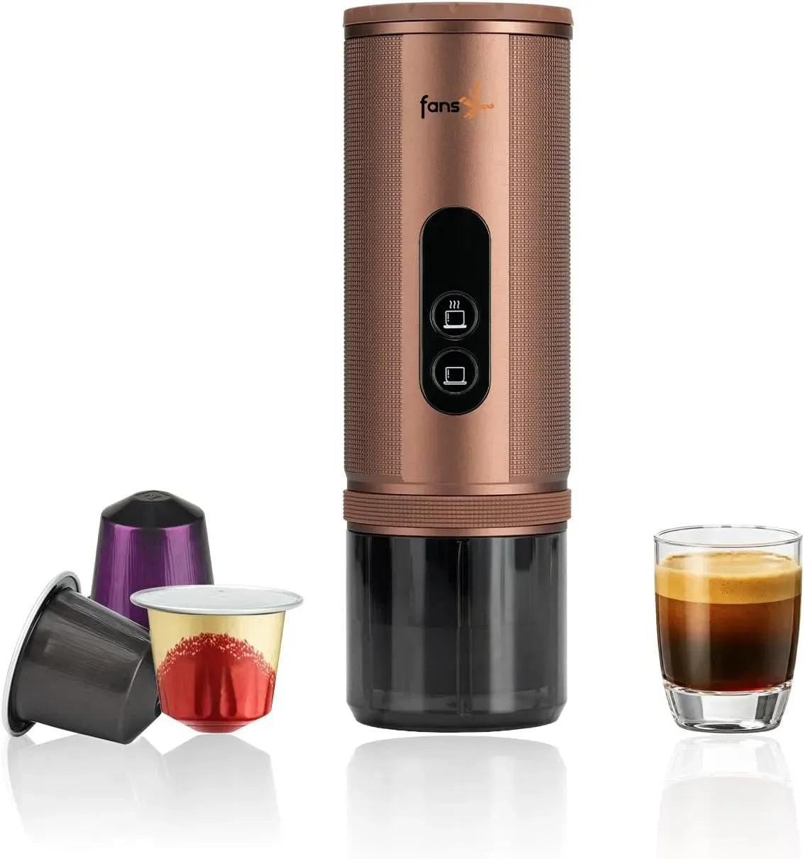 Nespresso Macchina da caffè, portatile, 8 tazze per ricarica