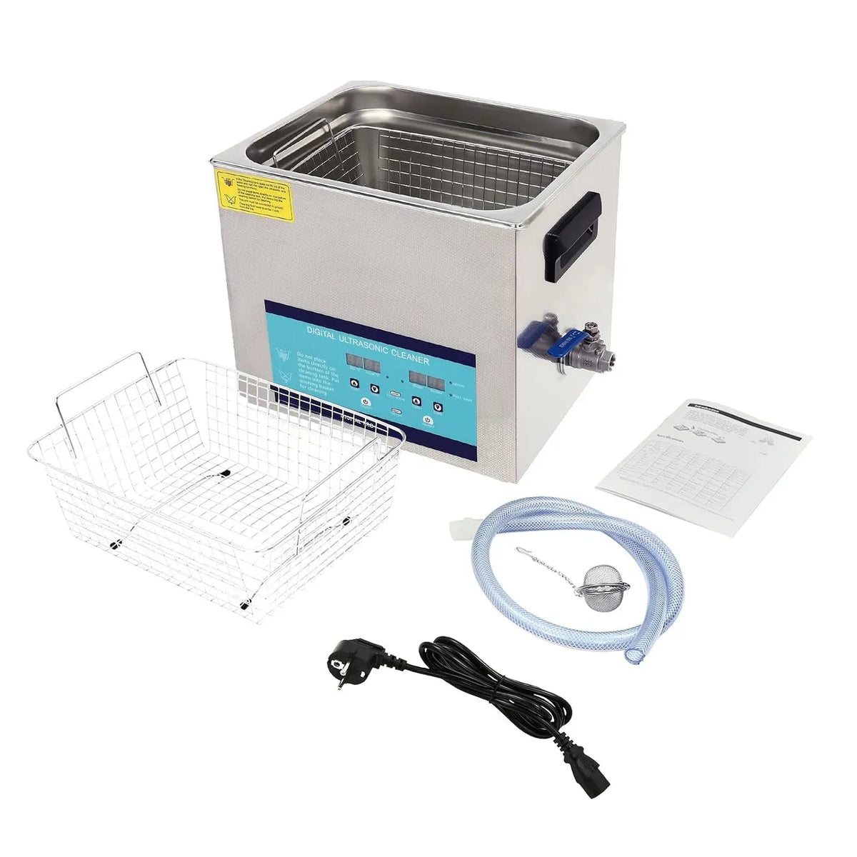 vasca per pulizia a ultrasuoni, Pulitore, 10 L, 240 W, 250 W, funzione riscaldante, per gioielli
