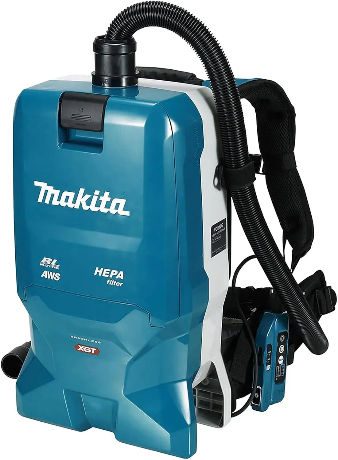 Makita VC012GZ01 Aspirapolvere, 40 V, aspiratore elettrico domestico, 40V Max Li-ion XGT Brushless Zaino Aspirapolvere