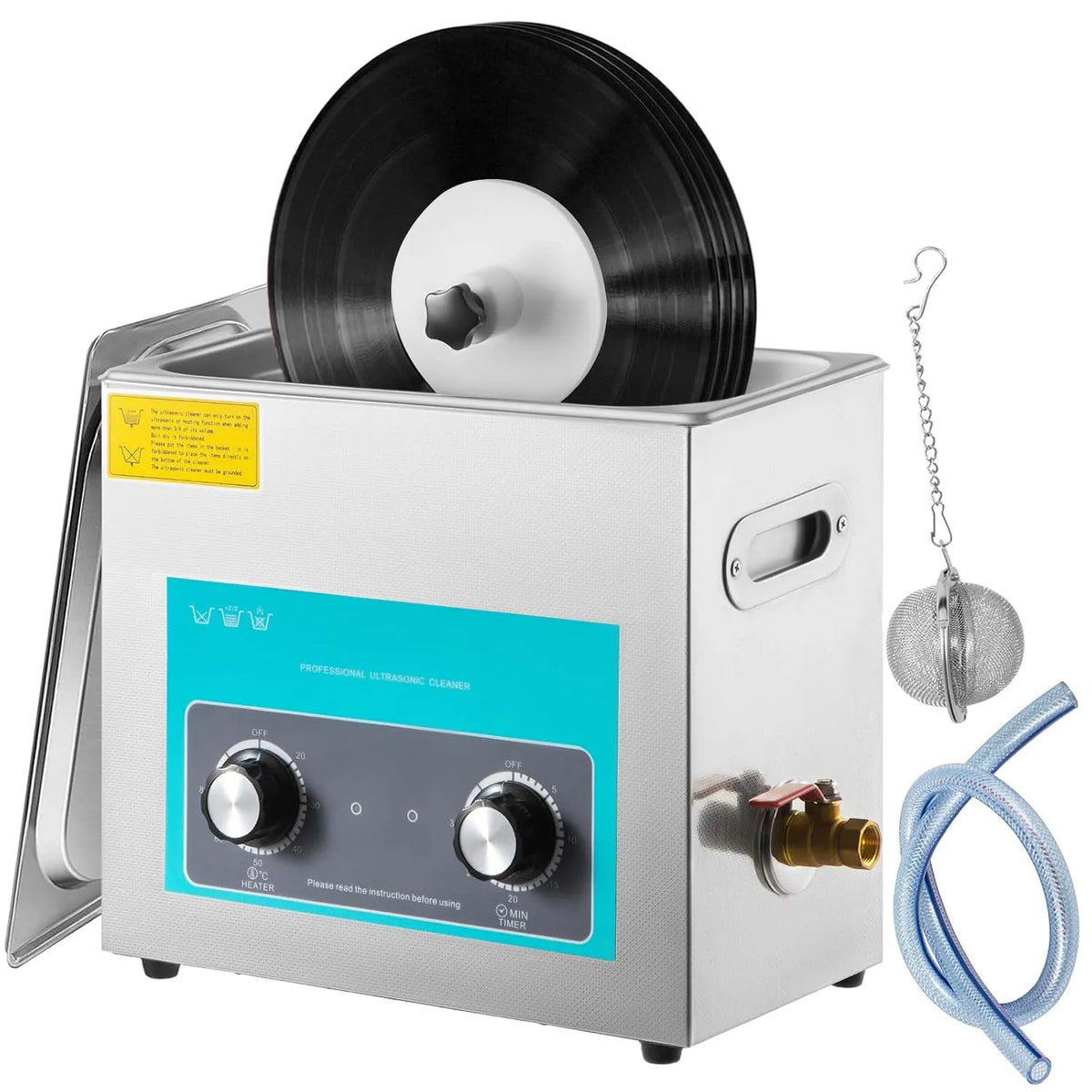 VEVOR 220V/50Khz Lavatrice, 6 L, 220 V, professionale, display digitale, nero