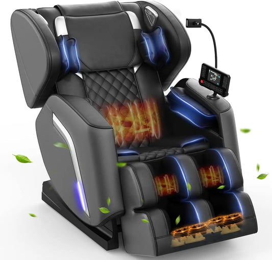 Poltrona relax con massaggio, Bluetooth, Controllo Tramite Smartphone, Poltrona Reclinabile con Massaggio Completo a 14 Rulli, 9 Airbag