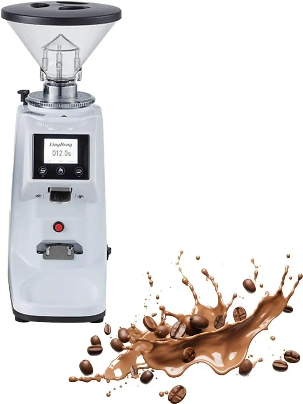Black250g Macinacaffè Elettrico Con Comandi Touch, Macinacaffè Professionale Da 250 W Per Espresso Con 19 Velocità Di Macinatura Regolabile In