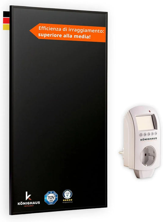 Könighaus pannello IR Black Edition, 14–26 m², 1000 W