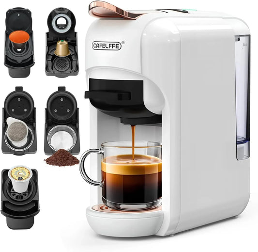 Macchina da caffè, 0,6 L, CAFELFFE MK606 Erp2, ampio serbatoio, bianco, 19 bar, ESE e polvere, DG*