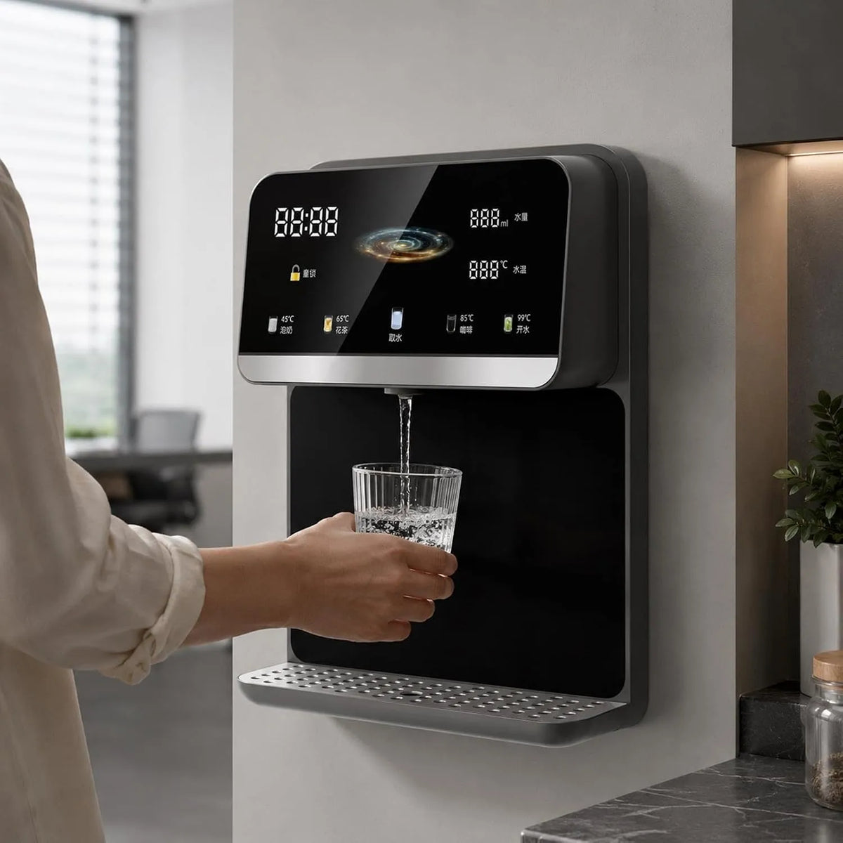 Dispenser, erogatore di acqua calda, 2150 W, montaggio a parete, professionale