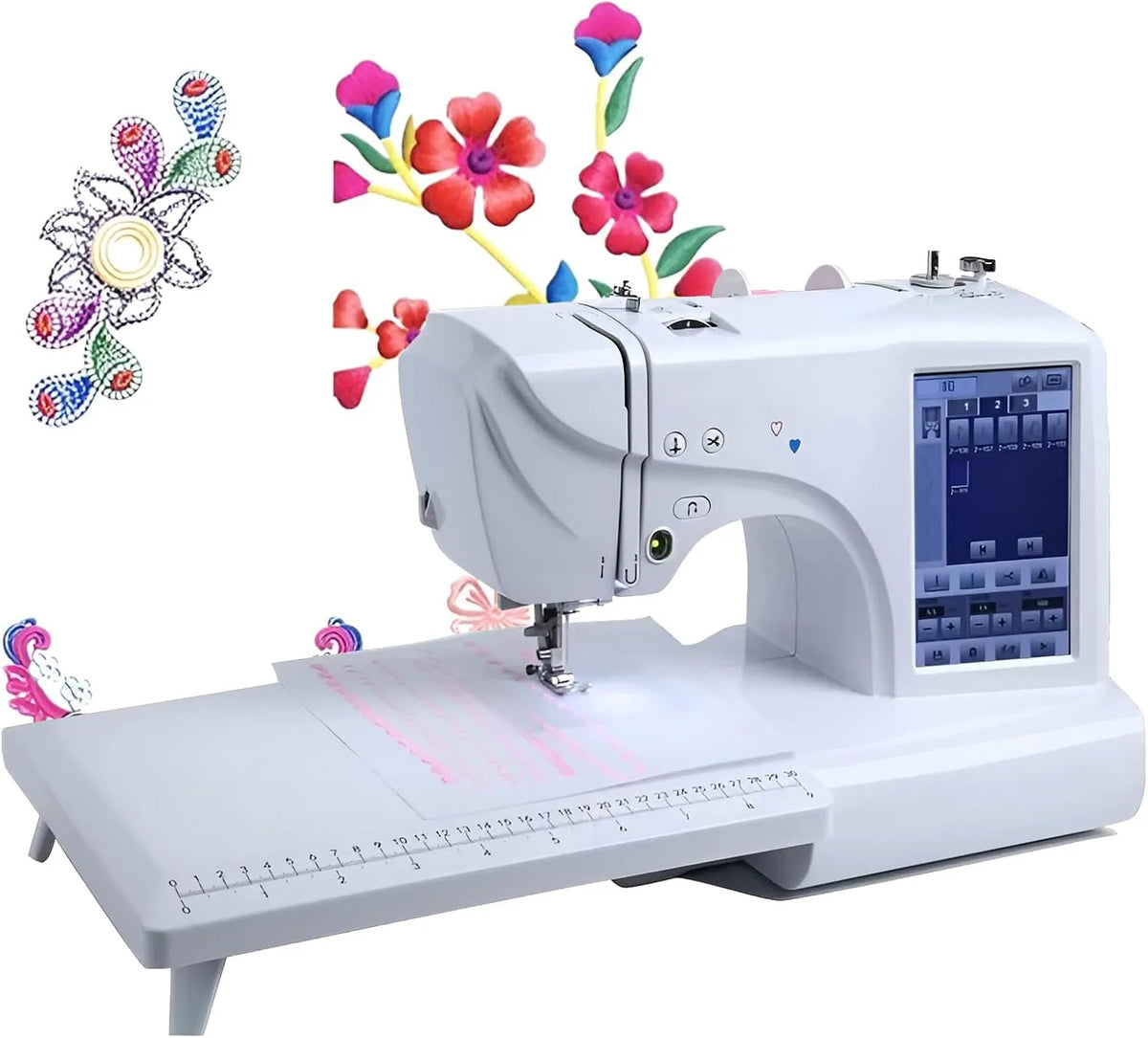 Macchina da Cucito, Macchina da Ricamo, ricamatrice elettrica, portatile, touch, display LCD