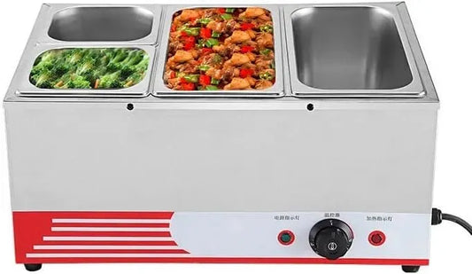 A 4 Stazione, 1500 W, professionale, acciaio inox, funzione riscaldante, per Buffet