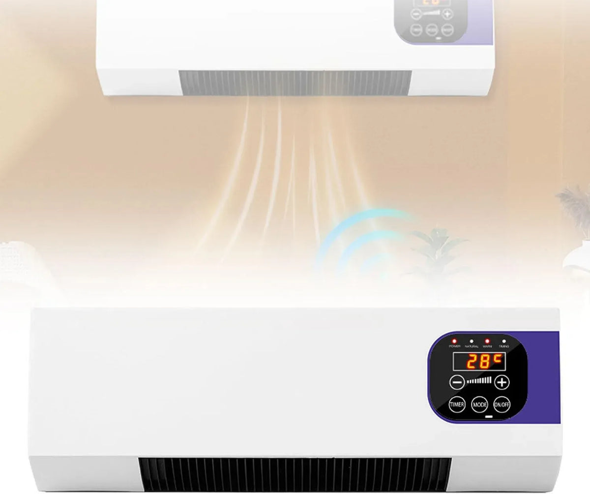 Condizionatore, 2000 W, 16 a 40 °C, IP65, timer, display LCD, Timer da 6 Ore, Stufa da Parete da 2000 W