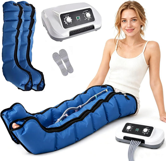 Pressoterapia, dispositivo pressoterapia per gambe, blu, per Casa 6 Camere