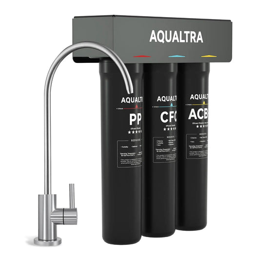 Rubinetto da cucina, AQUALTRA USF-3F-15, microplastiche, 30000–151000L, riduce PFOA, PFOS