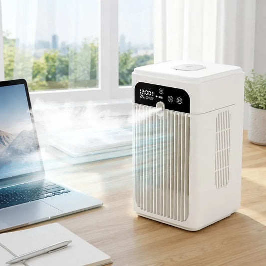 Ventilatore, portatile, ampio serbatoio, ventola per circolazione dell'aria