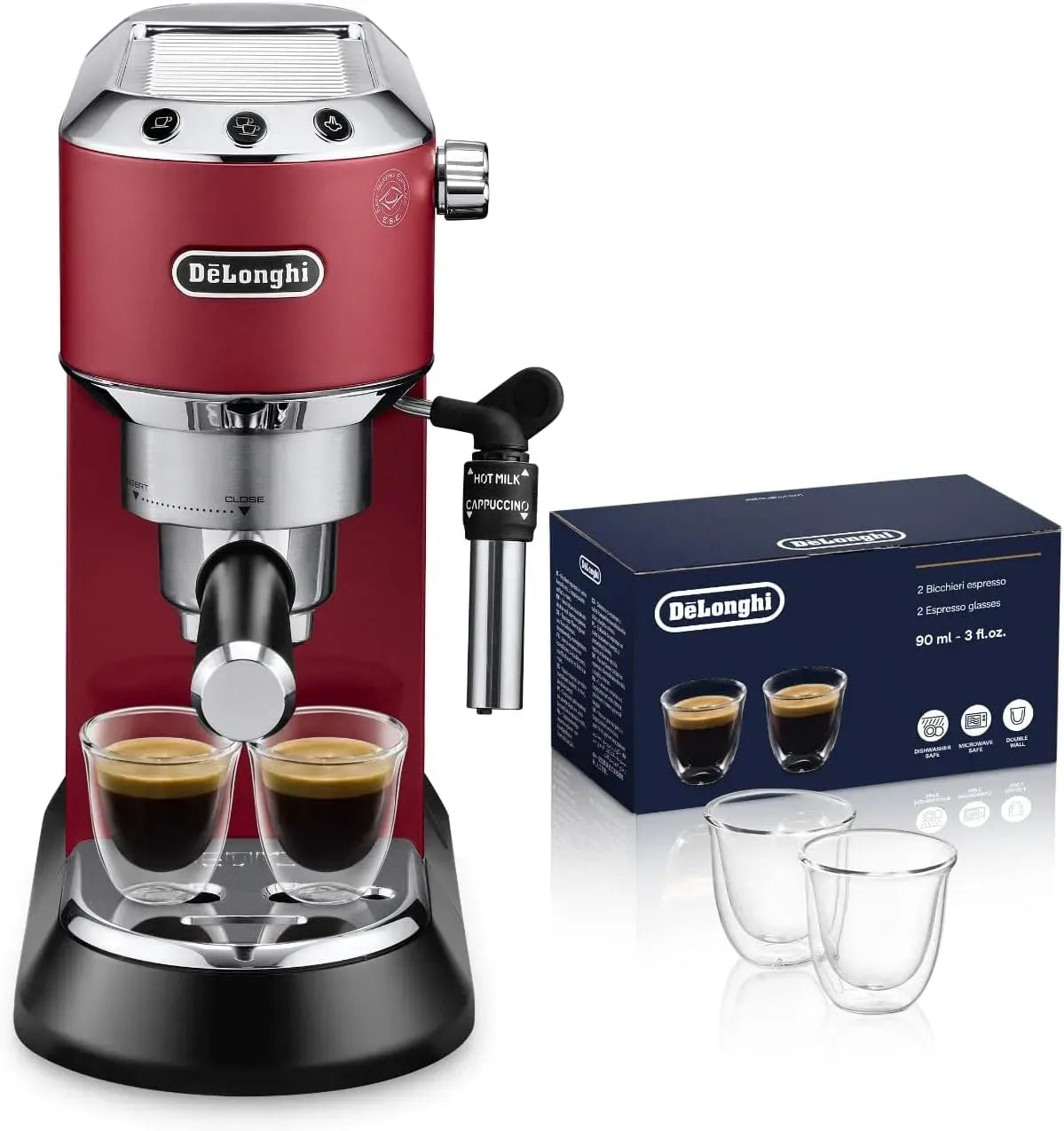 De'Longhi EC685.R Macchina da caffè, 1350 W, rosso, Pompa a 15 bar