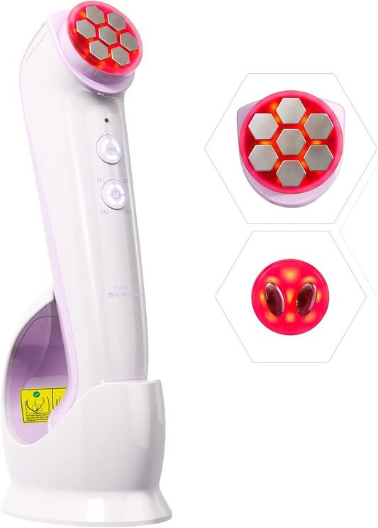 Dispositivo, per uso domestico, DermRays Dispositivo di bellezza multifunzionale M1,4 in 1 dispositivo facciale microcorrente per uso domestico
