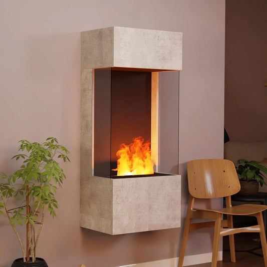 OGF 4 camino elettrico in, Camino a vapore acqueo, camino elettrico con fiamme realistiche a LED 3D, 55 x 130 x 40 cm, Opti-Myst 400, camino da parete