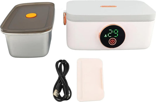 Contenitore, 1 L, portatile, USB, acciaio inox, per Casa e Ufficio, GLOGLOW