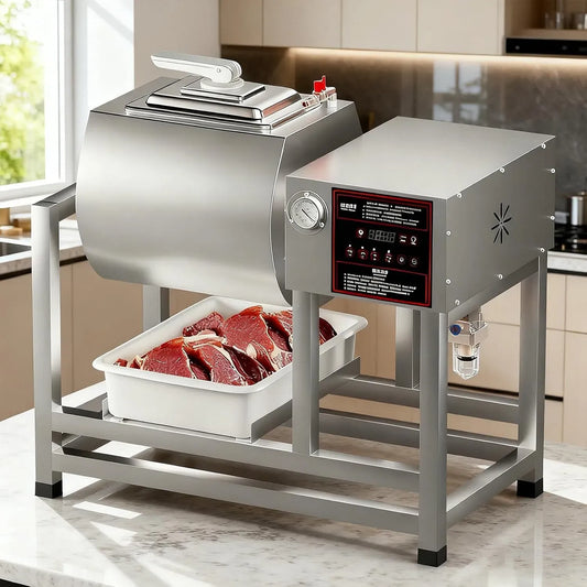 Bistecca, cestello Rimovibile, per Rotazione bidirezionale Automatica, Marinatore sottovuoto a Tamburo da 45 l, Acciaio Inox 304, Design sigillato a
