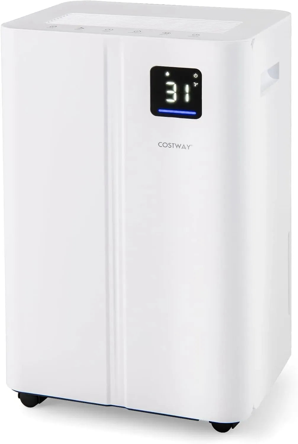 Deumidificatore, 25,5 L, COSTWAY 24H, timer, blocco bambini, Display LED, Luminoso a 3 Colori