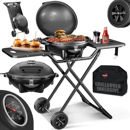 Barbecue, griglia, tavolo, KESSER® Barbecue elettrico 2 in 1 da tavolo