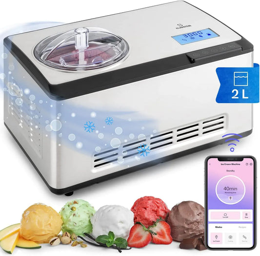 Klarstein Macchina per Gelato, macchina per gelato e sorbetto, 180 W, Wi-Fi, professionale