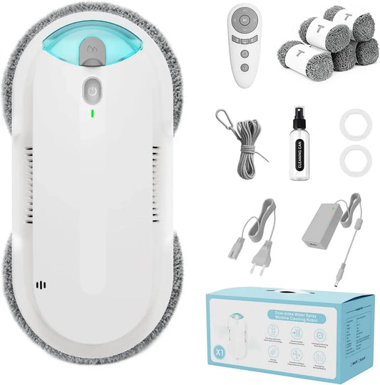 4800-6400pa Lavavetri, pulitore elettrico per vetri, bianco, Robot