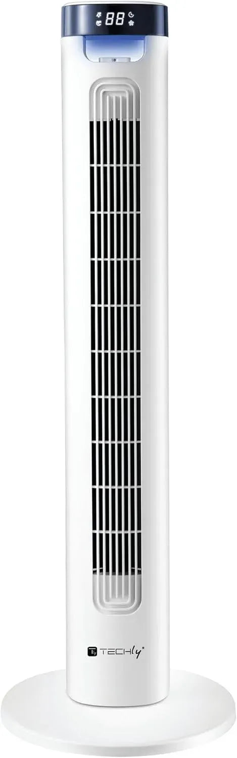 Ventilatore, 36 pollici, timer, 3 velocità, oscillazione, bianco