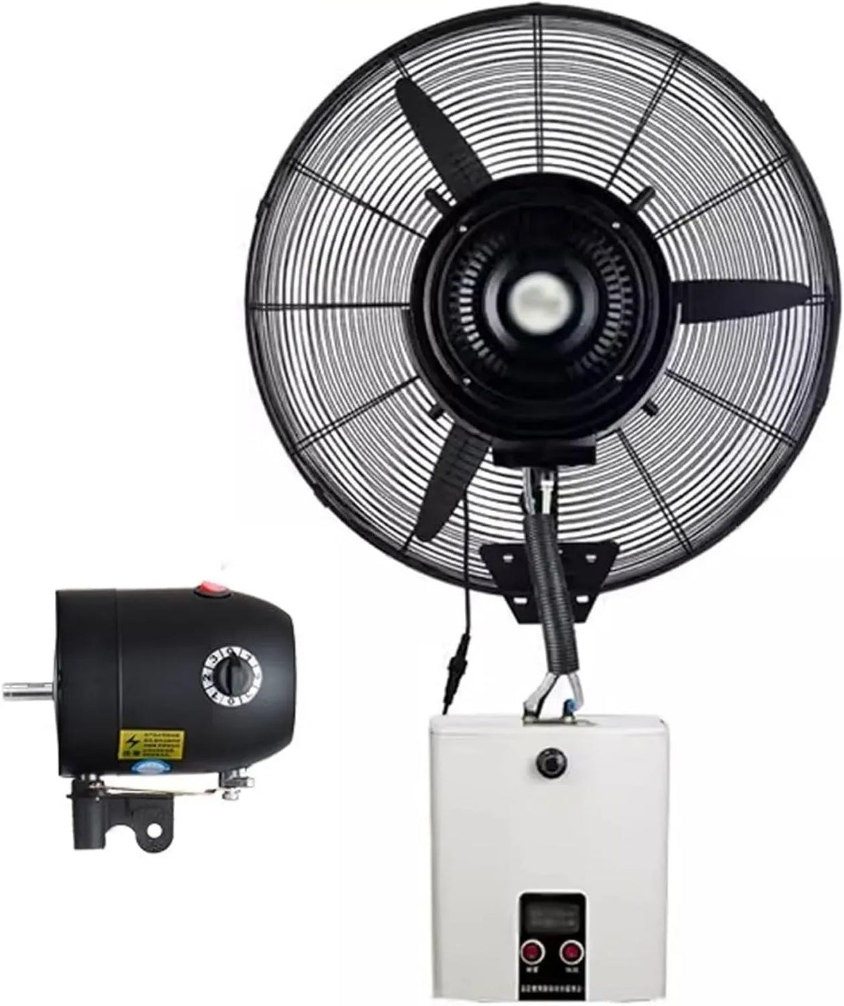 Ventilatore, industriale, 3 velocità, oscillazione, ampio serbatoio, oscillazione a 90° per spazi commerci
