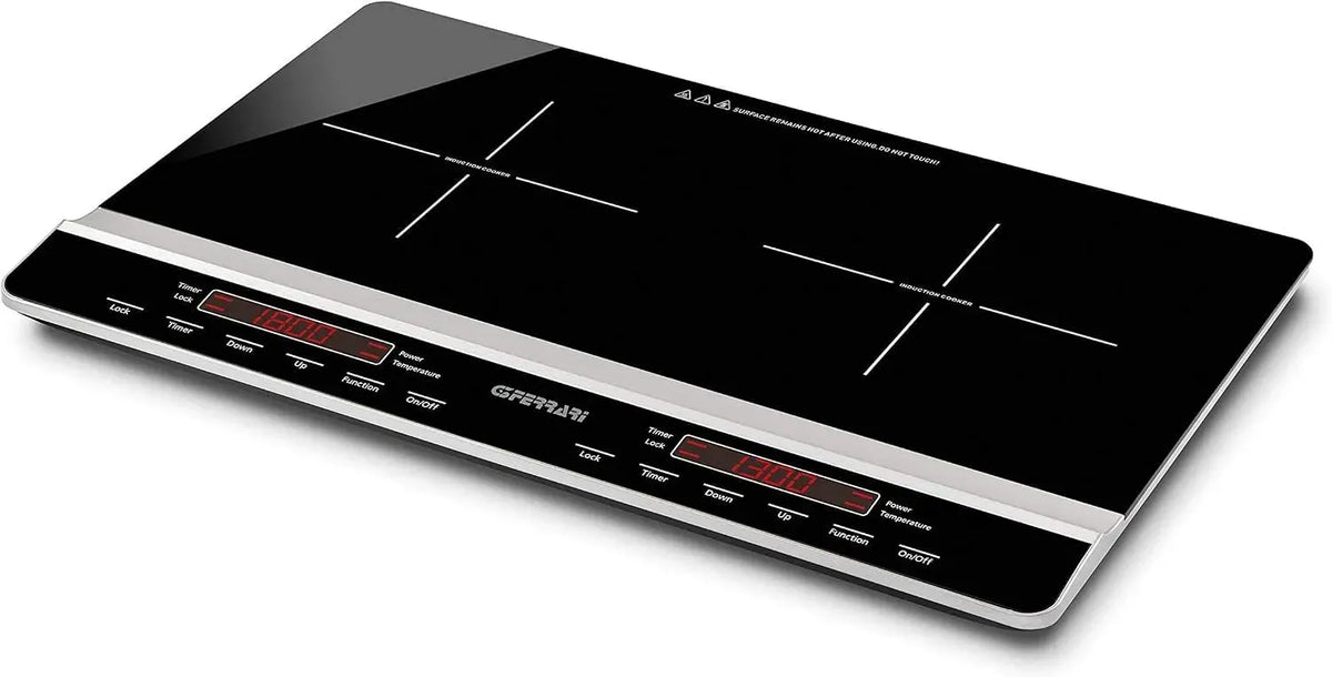 G10138 Piastra, 3100 W, nero, vetro, Super, G3 Ferrari Piastra ad Induzione Doppia 'Dinamiko Duo'