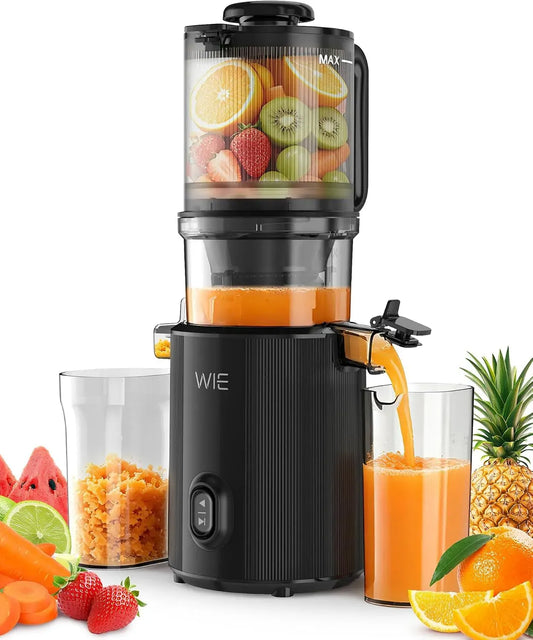 Estrattore, 300 W, 135 mm, WIE, Estrattore Frutta e Verdura a Freddo 300W con Bocca Larga 135 mm