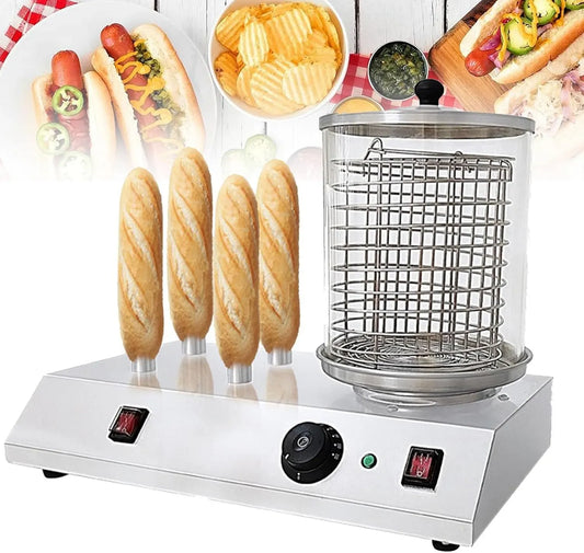 Macchina per Hot, piastra per panini e sandwich, professionale, acciaio inox, funzione riscaldante, per Hot Dog Professionale
