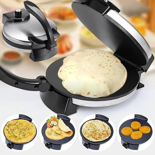 Macchina Per Chapati, Pressa, 1500 W, rivestimento antiaderente, per Roti