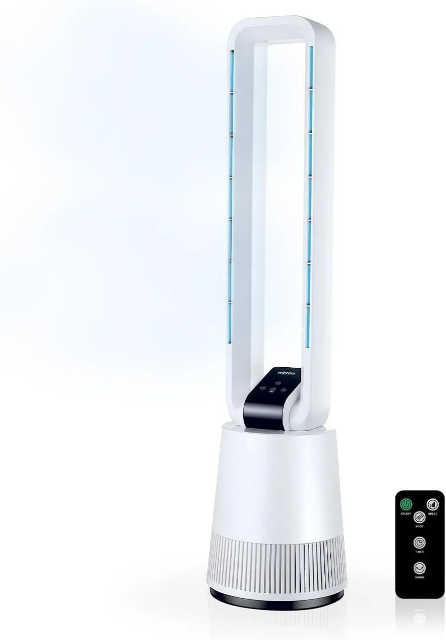Ventilatore, timer, 3 velocità, oscillazione, ventola per circolazione dell'aria, Ventilatore a Torre Silenzioso con Telecomando e Display LED