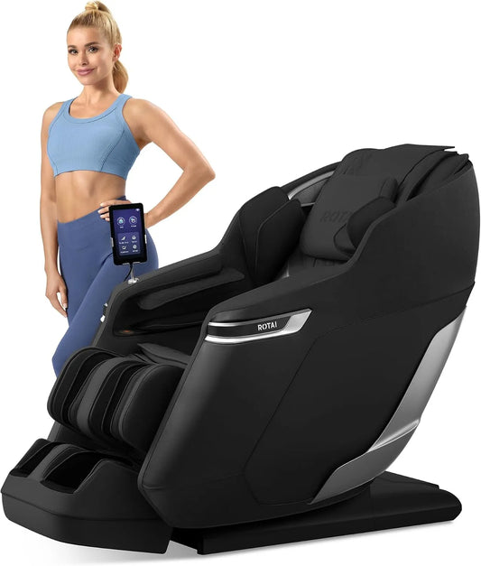 Poltrona relax con massaggio, ROTAI, nero, Pamela Reif Poltrona Massaggiante 4D con SL-Track