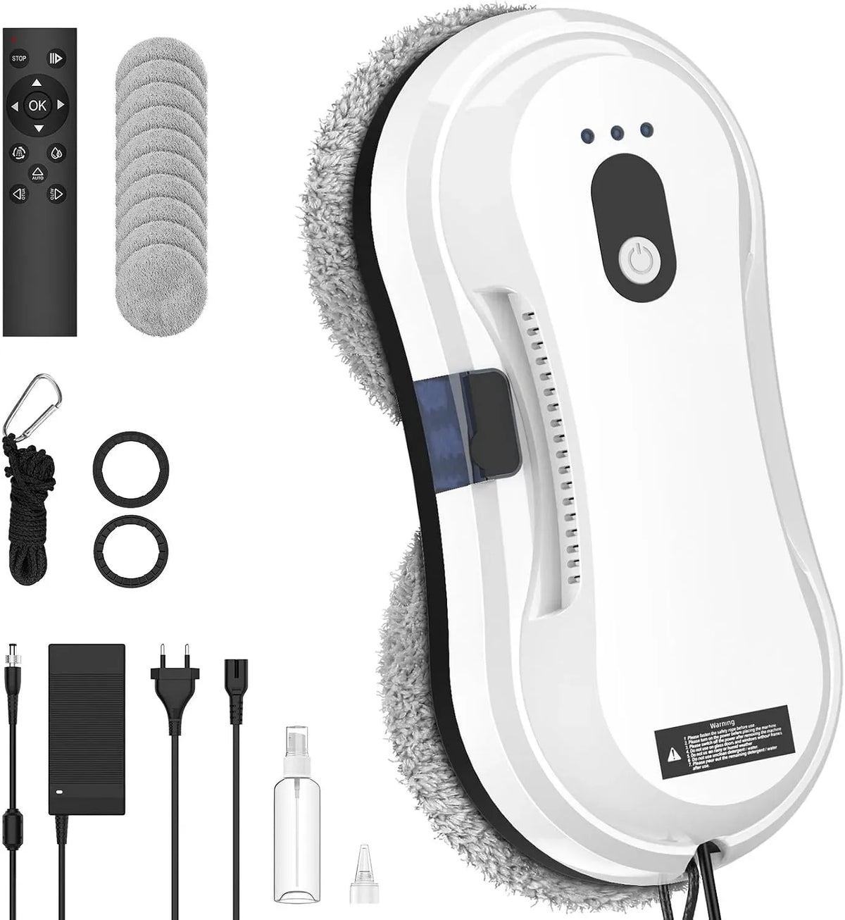 Lavavetri, Robot, pulitore elettrico per vetri, 35 ml, ampio serbatoio, per Superfici Lisce, IERAKOR