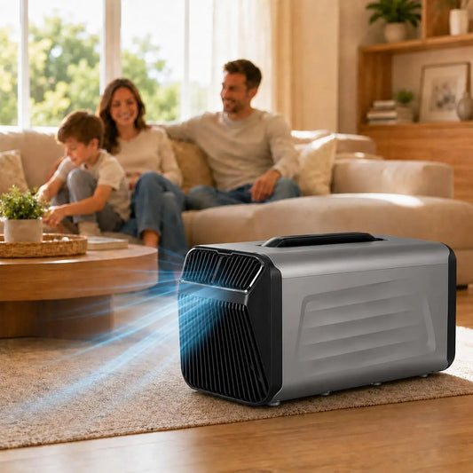 Condizionatore 12V/24V/220V 12V+220V, 12 V, portatile, grigio