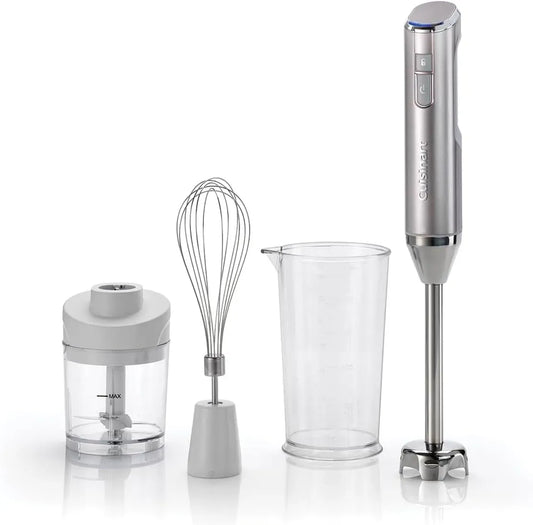 Lavastoviglie, CUISINART RHB100E, USB, acciaio inox, Mini tritatutto da 250ml, Mixer a immersione Cordless in acciaio, Caraffa senza BPA