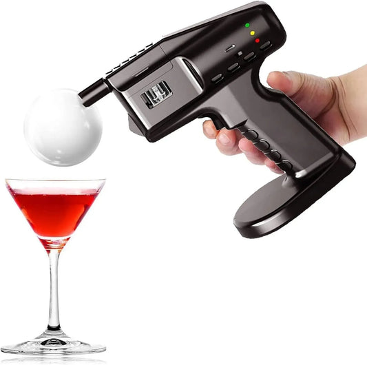 for aromi, Kit for creare bolle di cocktail, per cucina, pistola elettrica for fumo di bolle di cocktail 2 in 1 con bolle commestibili e fumo liquido