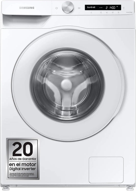 Samsung WW12T504DTW/S3 85h Lavatrice, 60 L, 12 kg, classe energetica A, libera installazione, Wi-Fi, vapore, 1400 RPM