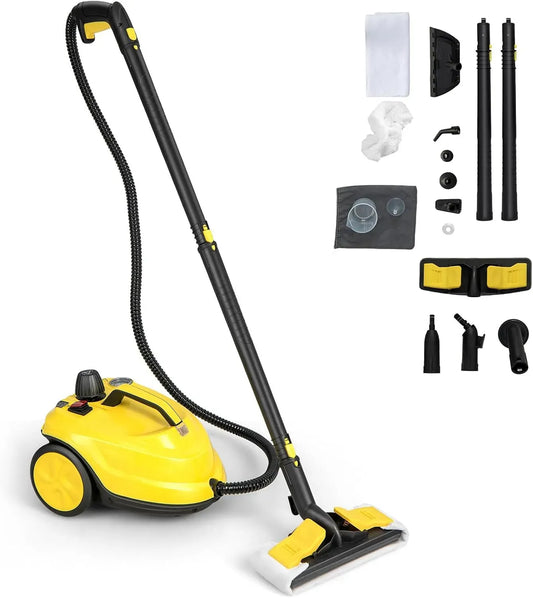 Pulitore a vapore, 1,8 L, 2000 W, SOARS, ampio serbatoio, 2 zone di temperatura, uso su pavimenti, cucina, auto, finestre e divano, 14 Accessori