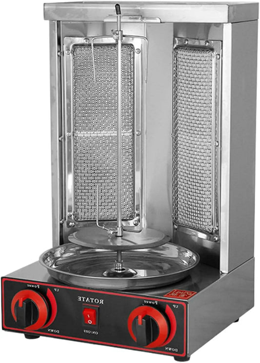 Girarrosto verticale, 3 fuochi, grill verticale
