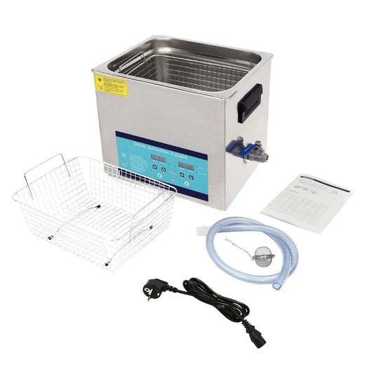 vasca per pulizia a ultrasuoni, Pulitore, 10 L, 240 W, 250 W, funzione riscaldante, per gioielli