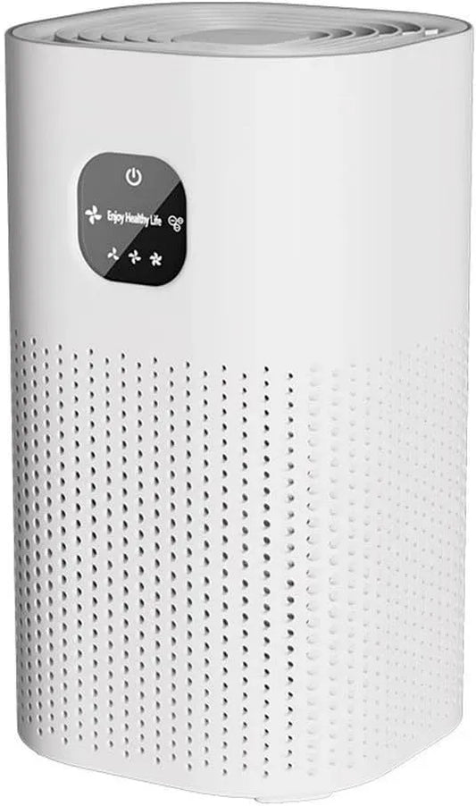 Purificatore d'aria, 35 dB, QOXEZY, bianco, per stanze da 41 a 60 m2, presa d'aria a 360°, 150 m³h