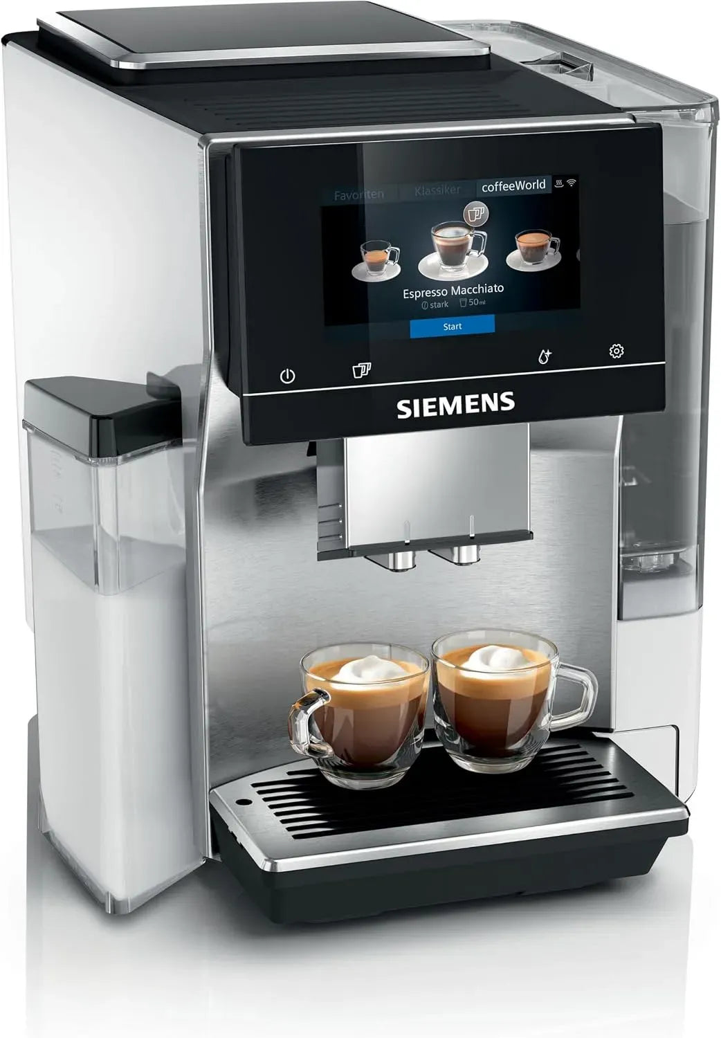 Siemens EQ700 TQ715R03 Macchina da caffè, Home Connect, acciaio inox, bianco, Acciaio inossidabile