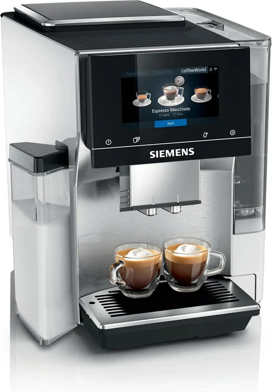 Siemens EQ700 TQ715R03 Macchina da caffè, Home Connect, acciaio inox, bianco, Acciaio inossidabile