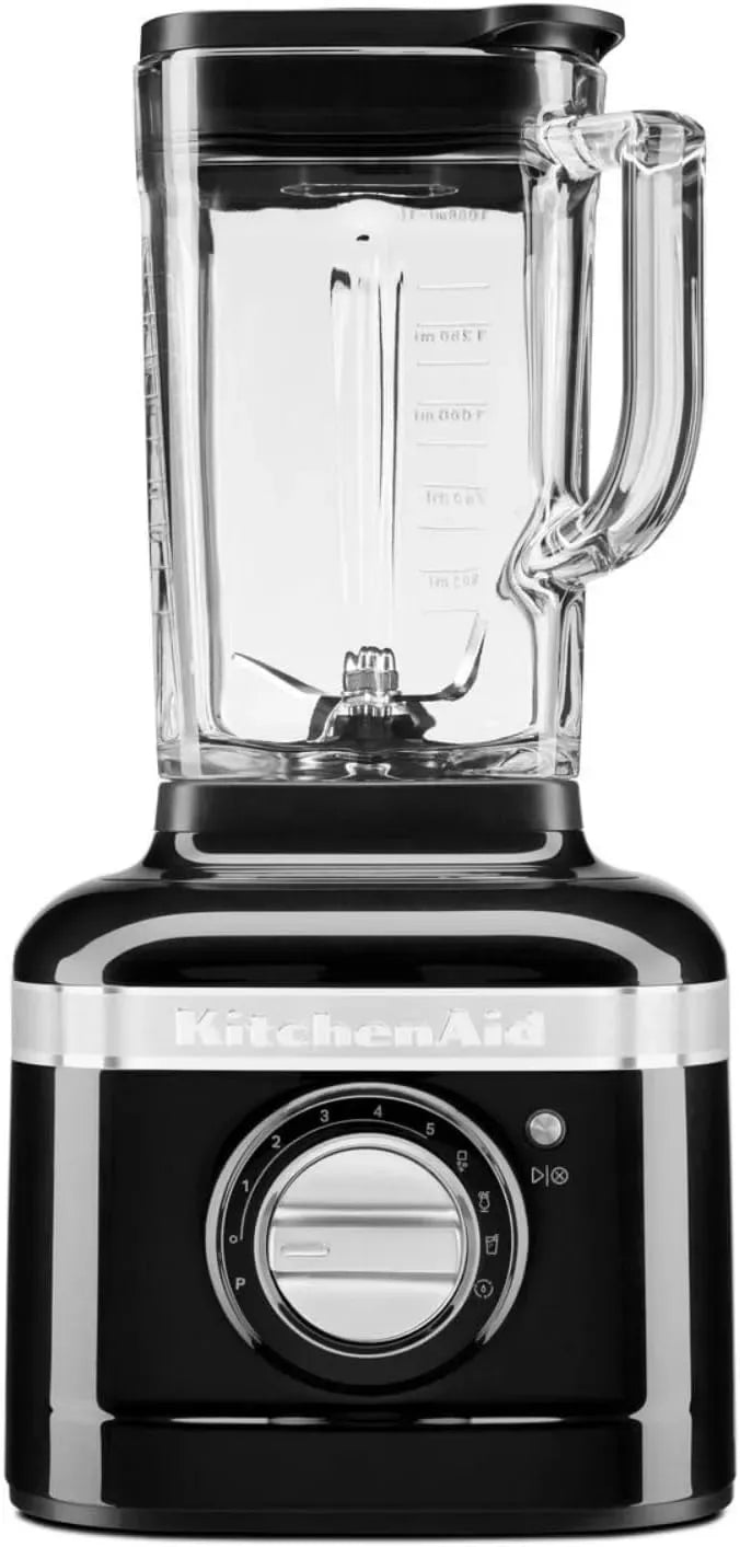 KitchenAid K400 Robot da cucina, 1,4 L, 1200 W, 3 programmi, nero, Vasca in vetro da 1,4 L, 3 programmi preimpostati e 5 velocità